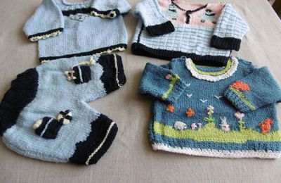 Layette : brassières, gilets, pantalons