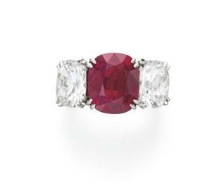 A superb ruby and diamond ring