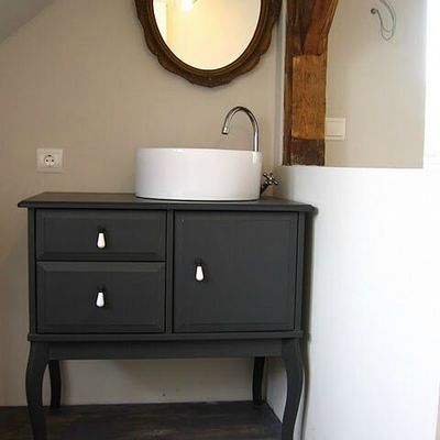 Transformation une commode en meuble lavabo
