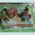 Gâteau Paysage d'hiver/Winter cake