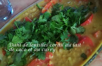 Dahl de lentilles corail au lait de coco et au curry