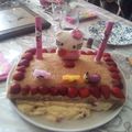 Le fraisier de July pour les 3 ans de ma chipie