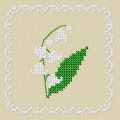 ♥ cadeau porte-bonheur : motif brin de muguet ♥