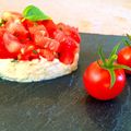 Tartare de tomate aux rillettes de thon