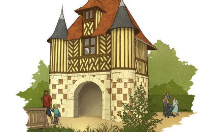 La porterie du Château de Crèvecoeur en Auge