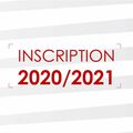 Inscriptions 2020/2021 