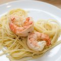 Spaghetti aux scampi et beurre citronné