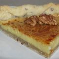 Tarte aux noix, roquefort et miel