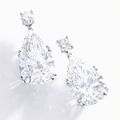 Pair of attractive diamond pendent earrings