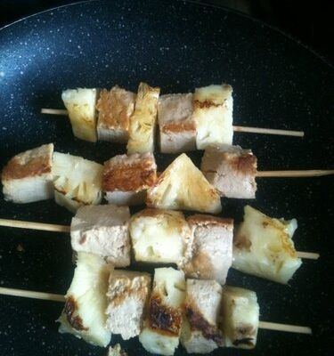 Brochette tofu/ananas 