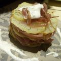 Timbale de Pommes de Terre et Chifonnade de Jambon Cru