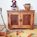 Petit meuble / coffre Rustique /vintage H60 L80 P50 - mobilier ancien - 