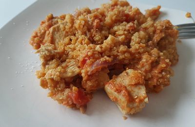 poulet et lentilles corail au curry, recette cookéo