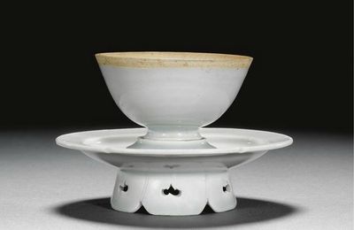 A 'Qingbai' cup and stand, Song dynasty (960-1279)