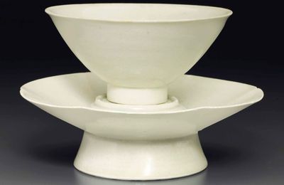 A Qingbai cup and stand, Southern Song dynasty (1127-1279)