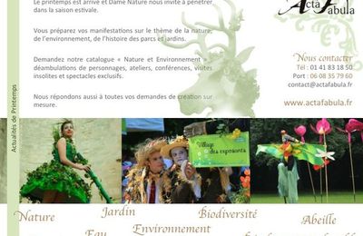 Newsletter de printemps, l'eau mais aussi tous les thèmes liés à la nature et au développement durable