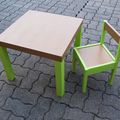 Petites table et chaise pour enfant relooké par Jean-Luc (Saran-45)