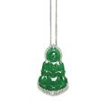 Jadeite 'Guanyin' and Diamond Pendent Necklace