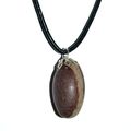 PENDENTIF Goutte JASPE Shiva Lingam 11 - ATTACHE ARGENTE 