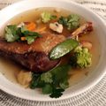 CONFIT DE CANARD ,BOUILLON THAI AU GINGEMBRE ET CITRON VERT