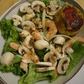 Salade de crevettes sauce soja