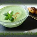 Velouté glacé de concombre à la mélisse