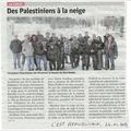 Palestiniens à la neige suite