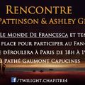 Concours : gagnez votre place pour le fan event avec Robert Pattinson et Ashley Greene le 23/10 à Paris! Les résultats