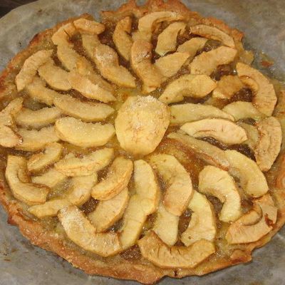 tarte à la confiture de figues et aux pommes