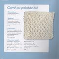 #Tricot : Plaid Mes Création Tricot Facile; 33 Carré au point de blé