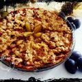 Tarte aux quetsches et son crumble à la cannelle.....Un régal!