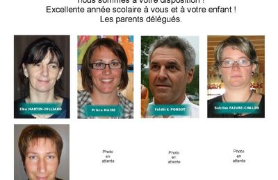 Parents délégués, année 2011-2012