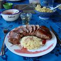 Magret de canard sauce au cassis