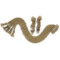 Pair of yellow gold and diamond ear clips, Van Cleef & Arpels, late 1940s and a bracelet