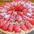 Tarte aux fraises et crème citron-basilic TMX