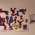 ... à la découverte de Keith Haring ! Fresque peinte.