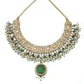 Gem set, enamel and diamond pendent necklace, Rajasthan