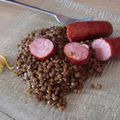 Lentilles aux saucisses de Montbéliard, ou autre (TM par pitchoune)