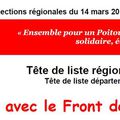 FRONT DE GAUCHE - Régionales du 14 mars 2010