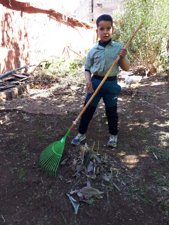 Au siège d'Ourika Tadamoune, le jardin est une partie importante !