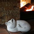  Sculpture en ciment : Encore un chat