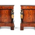 Pair of "Return of Egypt" cabinets, 19th century