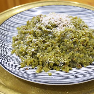 ZIREWI-RFISS AU MARRUBE (DAYMRANE)- ENTREMET SEMOULE-BEURRE ET MIEL AUX NOIX