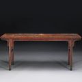 A painted and incised red lacquer recessed-leg table, Ming dynasty, 17th century