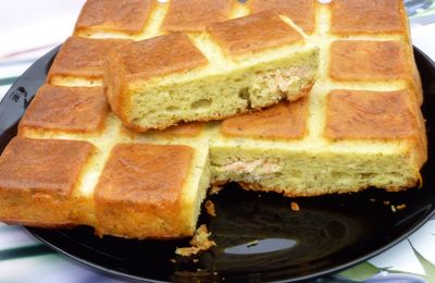 Cake citronné à la truite fumée