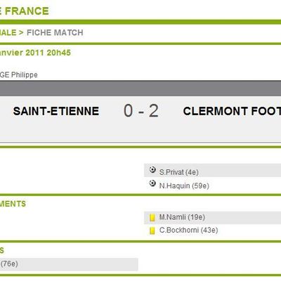 32ème de finale : ASSE - Clermont