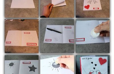 DIY une carte à gratter pour la Saint Valentin