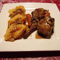 Lapin en sauce et purée cressy