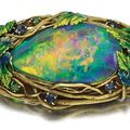 Gold, enamel and opal brooch, Louis Comfort Tiffany, Circa 1910