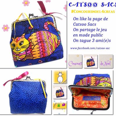 Semaine N° 2 Concours de Noel 4 créas à gagner , avec CATSOO SACS